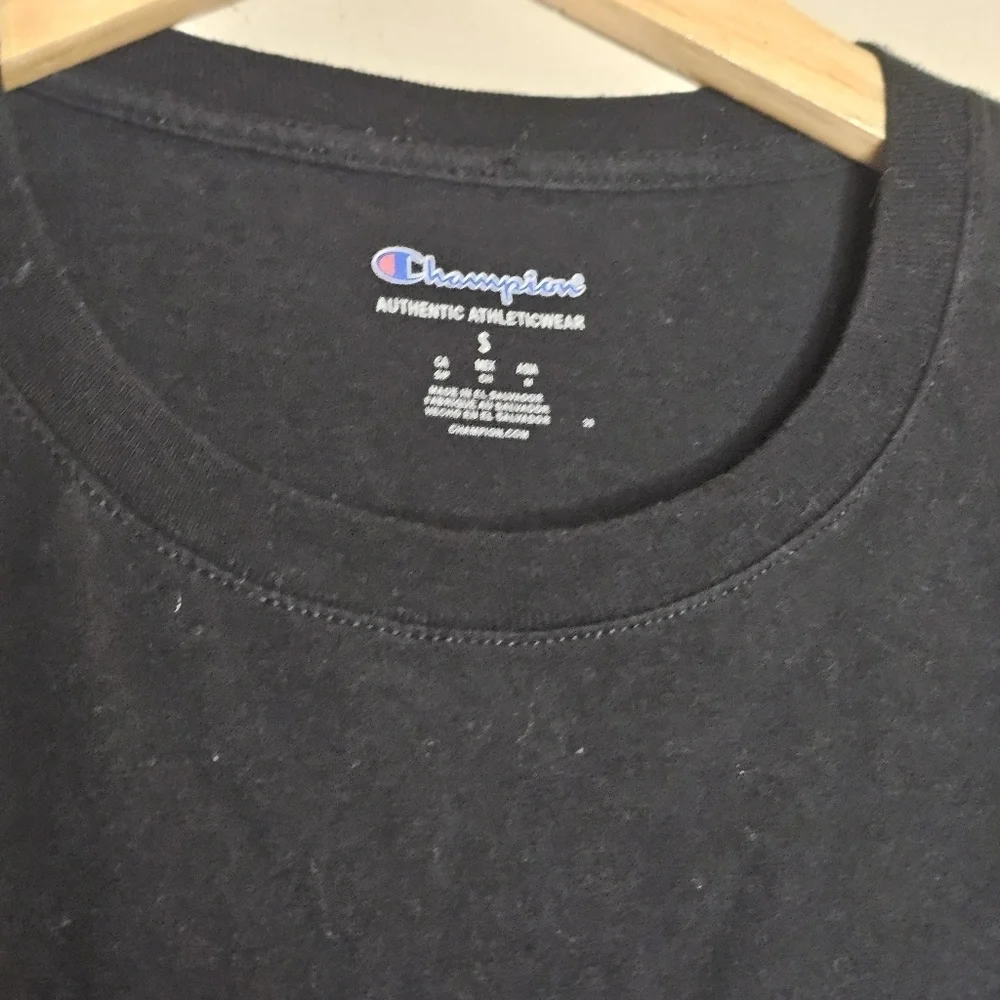 Champion Black Tee Shirt Size Small - Picture 4 of 5